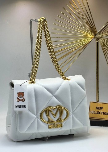 Zincir Detaylı Moschino Deri Kadın Çanta - Görsel 3