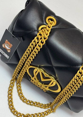 Zincir Detaylı Moschino Deri Kadın Çanta - Görsel 12