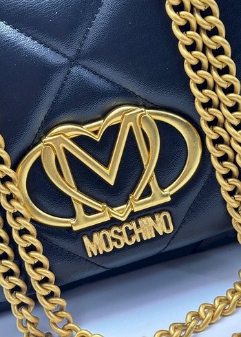 Zincir Detaylı Moschino Deri Kadın Çanta - Görsel 13