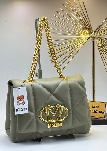 Zincir Detaylı Moschino Deri Kadın Çanta - Görsel 7