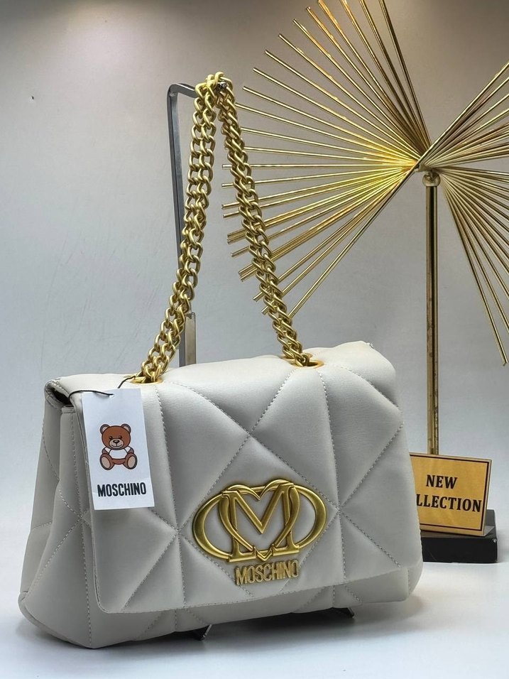 Zincir Detaylı Moschino Deri Kadın Çanta - Görsel 2