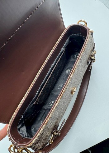 Guess Gri Deri Kadın Omuz Çantası - Görsel 11