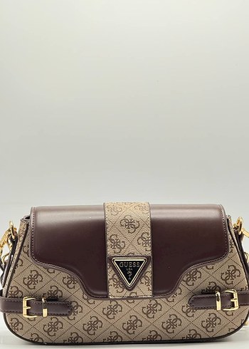 Guess Gri Deri Kadın Omuz Çantası - Görsel 12