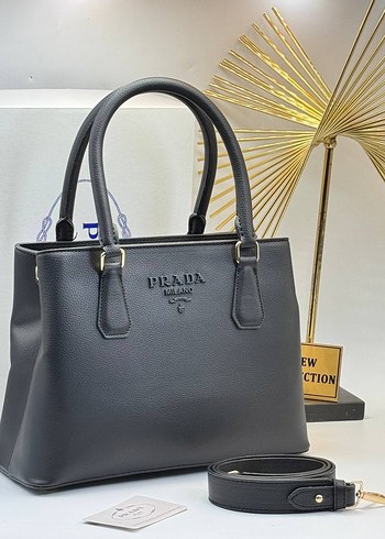 Prada Kahverengi Deri Kadın Çanta - Görsel 10