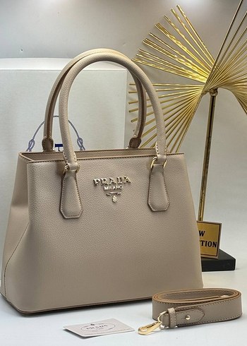 Prada Kahverengi Deri Kadın Çanta - Görsel 6