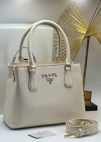 Prada Kahverengi Deri Kadın Çanta - Görsel 7