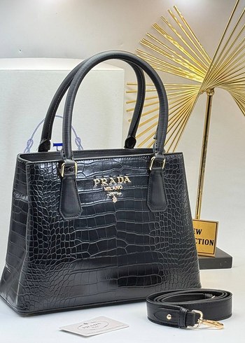 Prada Kahverengi Deri Kadın Çanta - Görsel 11