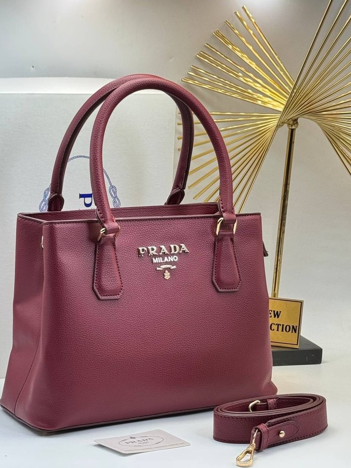 Prada Kahverengi Deri Kadın Çanta - Görsel 4