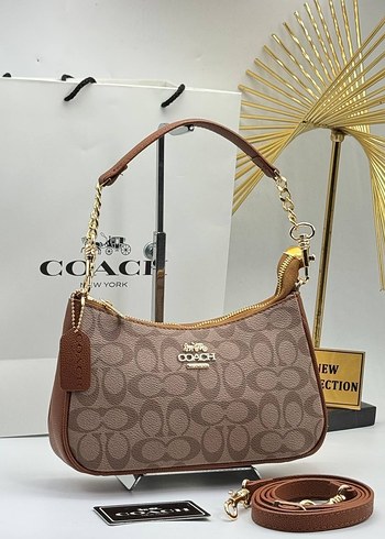 Zincir Detaylı Kahverengi Deri Kadın Çanta - Görsel 9