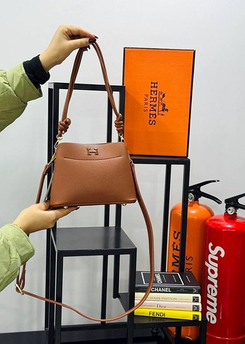 Kahverengi Deri Kayışlı Kadın Çanta - Görsel 5