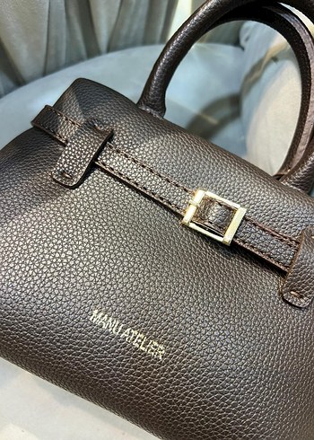 Siyah Deri Kadın Çanta Tokalı - Görsel 14