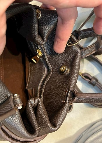 Siyah Deri Kadın Çanta Tokalı - Görsel 18