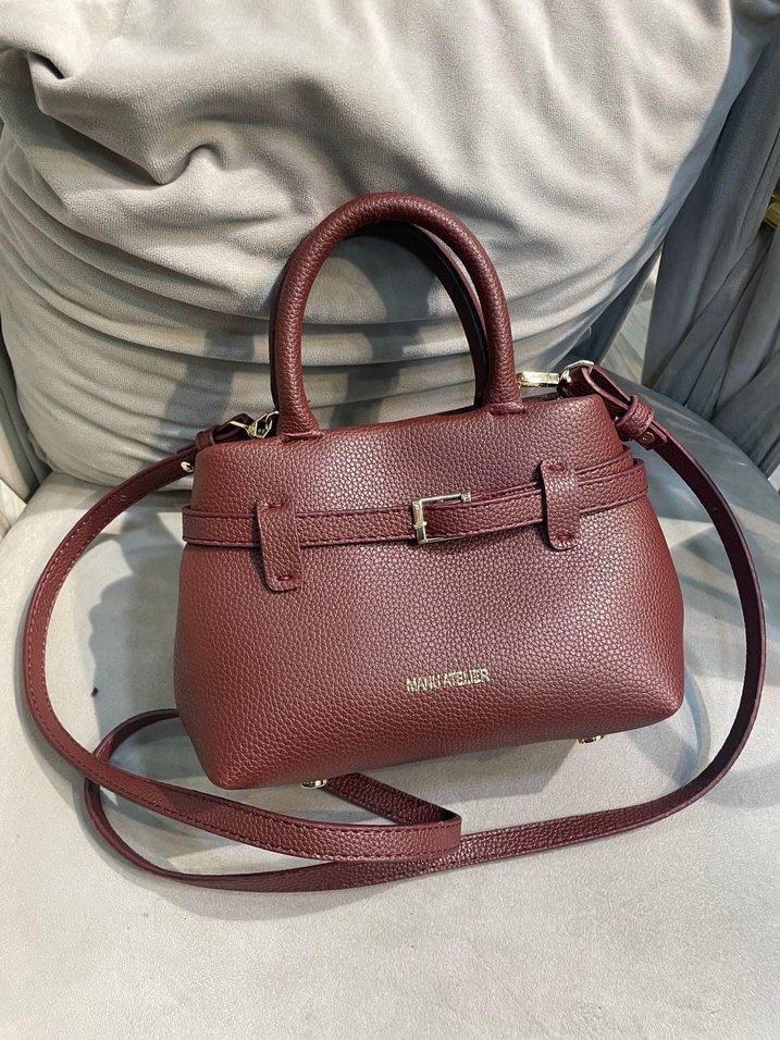 Siyah Deri Kadın Çanta Tokalı - Görsel 5