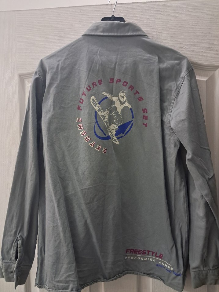 Gri Düğmeli Uzun Kollu Erkek Keten Gömlek - Görsel 2