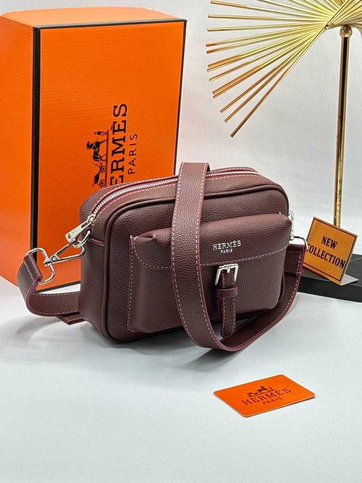 Hermès Siyah Baskılı Erkek Omuz Çantası - Görsel 5