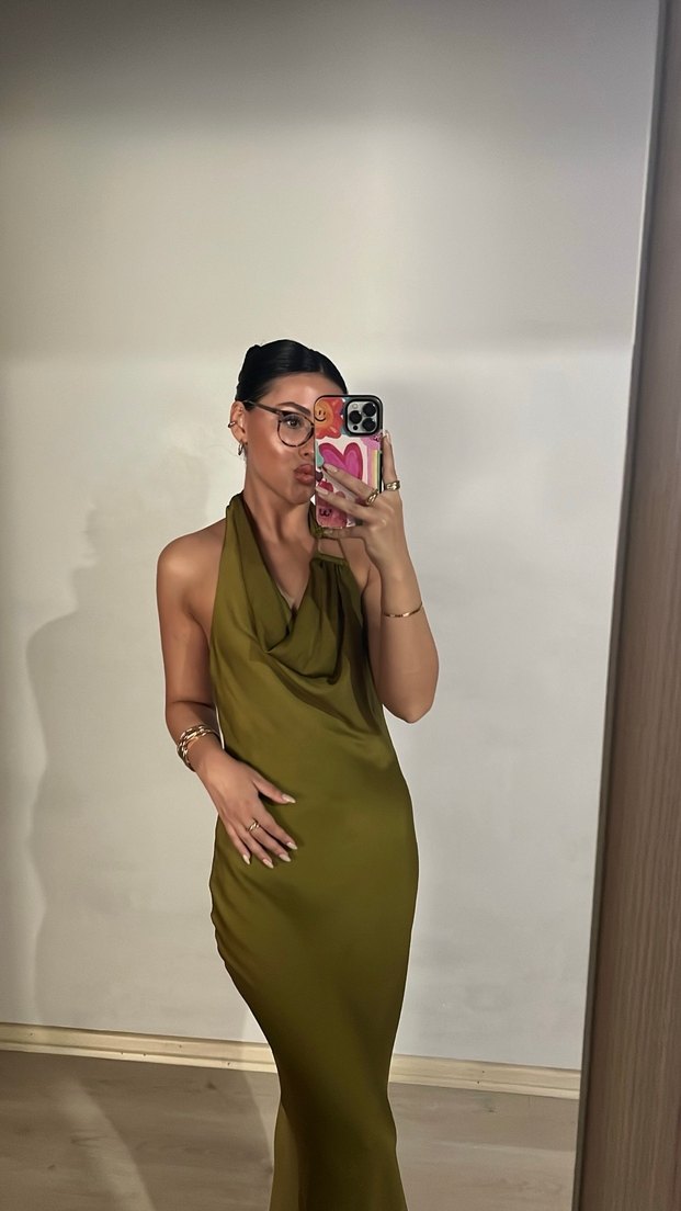 Zara Drapeli Straplez Uzun Kadın Elbise - Görsel 2