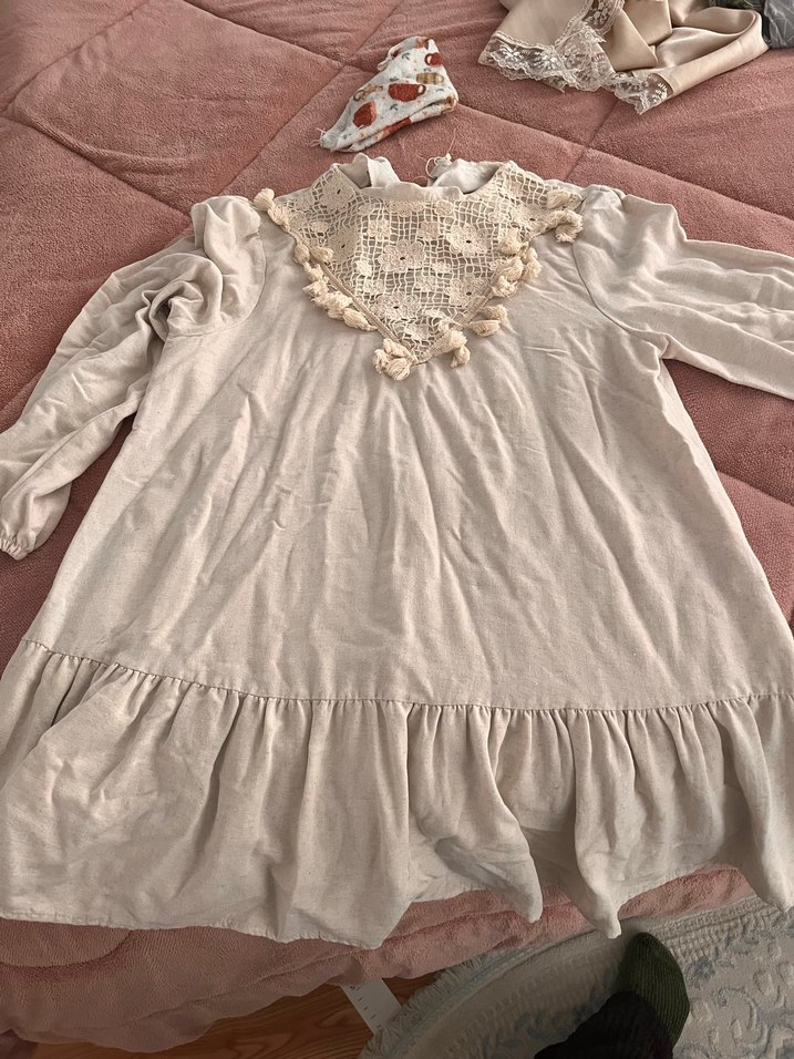 Bej Bohem Nakışlı Pono - Görsel 2