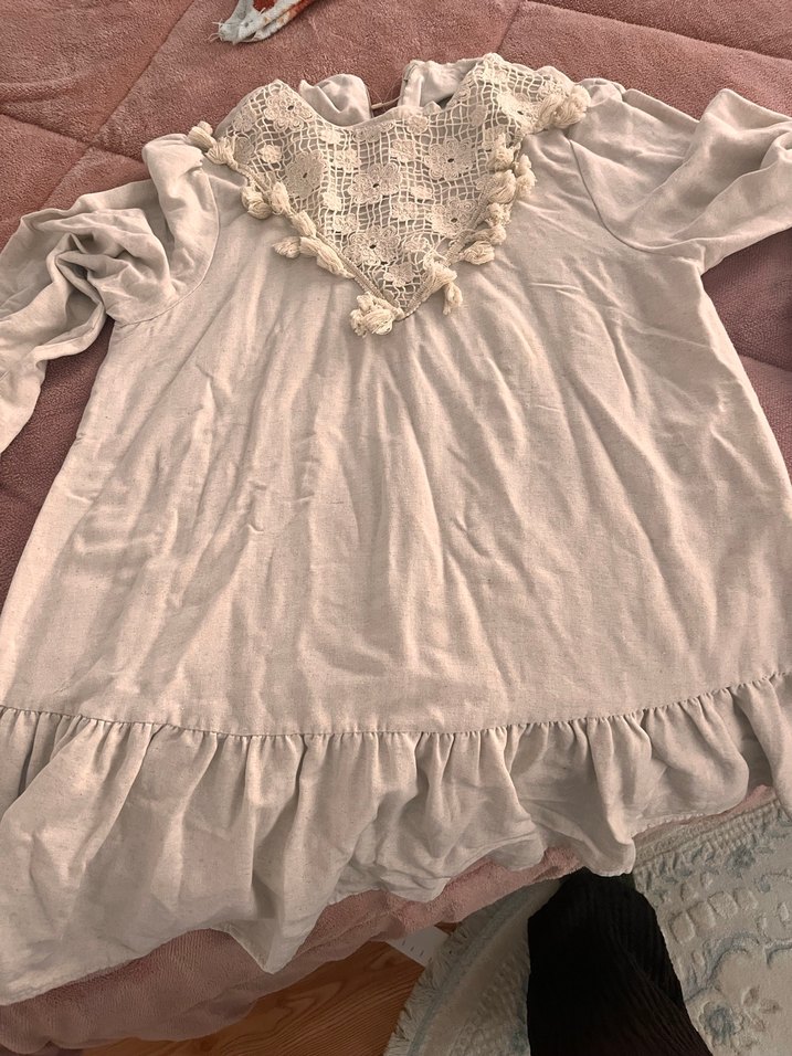 Bej Bohem Nakışlı Pono - Görsel 3