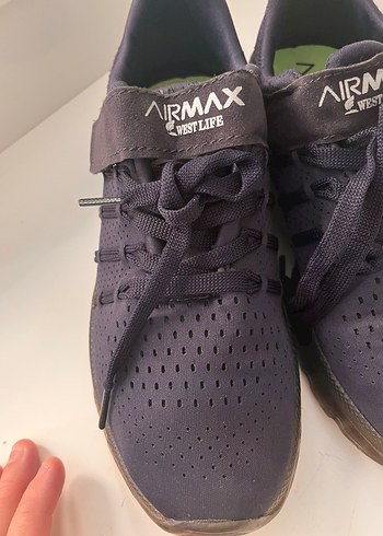 36 Beden Siyah Erkek Spor Ayakkabı Velcro Bantlı