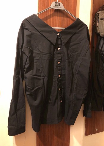 Düğmeli Siyah Goth Kadın Gömlek - Görsel 3