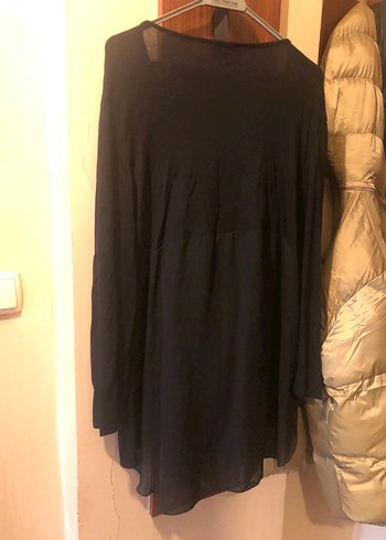 Dökümlü Siyah Hamile Bluzu - Görsel 2