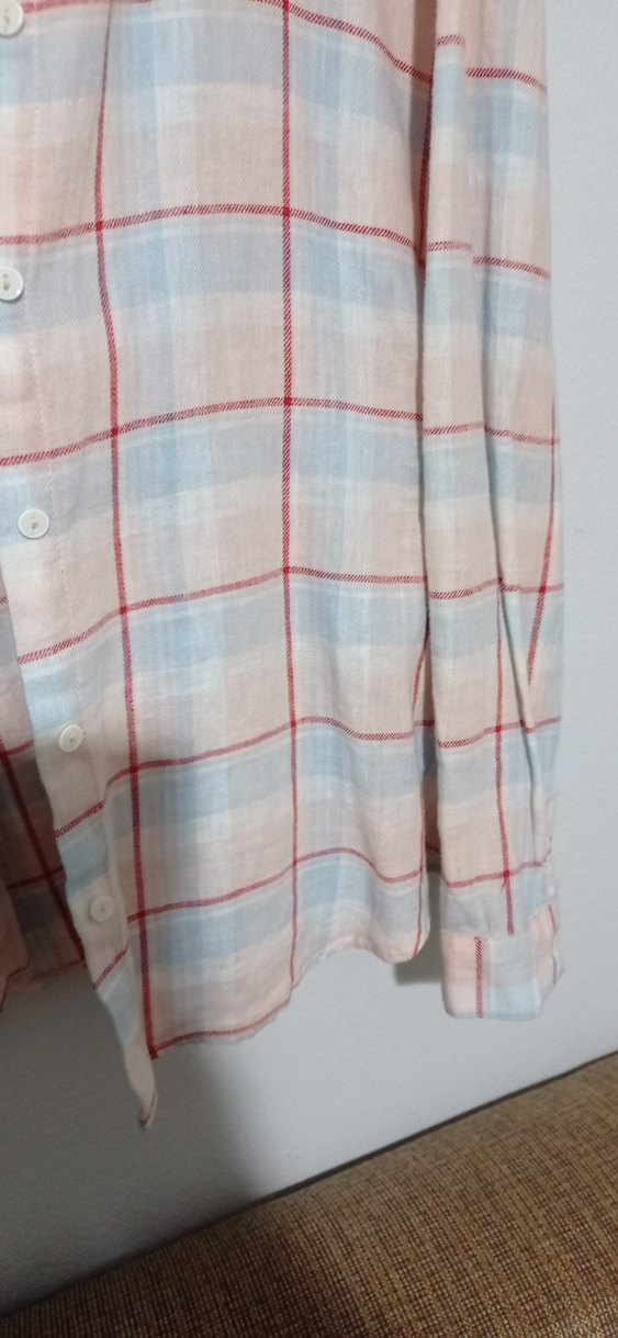 Kadın Bej Keten Düğmeli Gömlek - Görsel 4