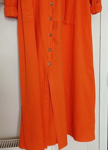 Keten elbise - Görsel 2