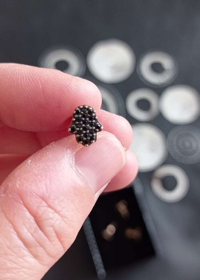 Gümüş küpe - Görsel 2