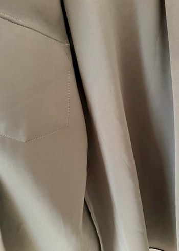 Bej Süet Düğmeli ceket - Görsel 5