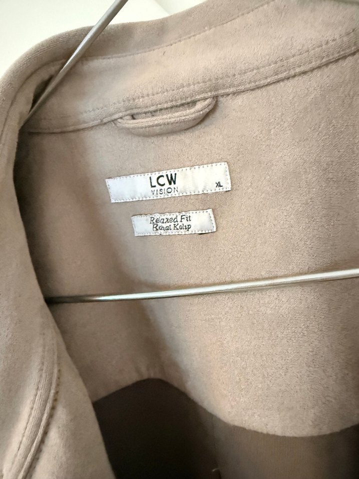 Bej Süet Düğmeli ceket - Görsel 2