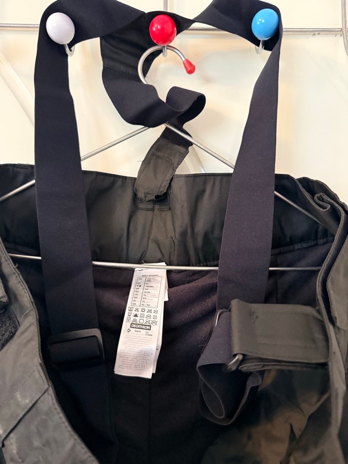 Erkek Siyah Kayak Pantolonu, Kemerli, Rahat Kesim - Görsel 3