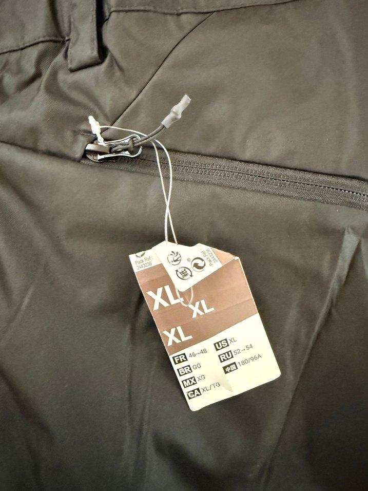 Erkek Siyah Kayak Pantolonu, Kemerli, Rahat Kesim - Görsel 4