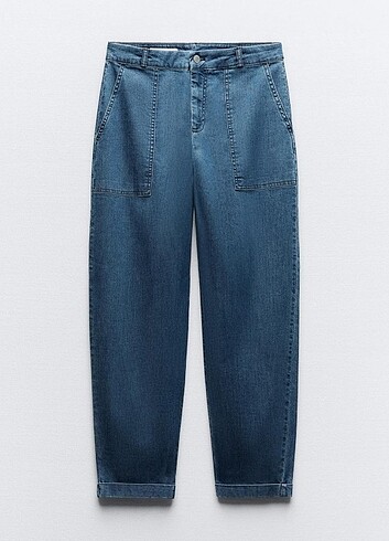Zara Denim Görünümlü Chino Pantolon