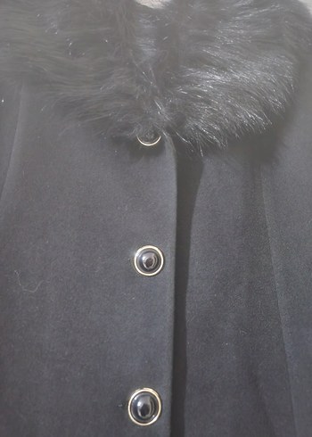 Siyah Kürklü Yaka Detaylı Kaban - Görsel 6