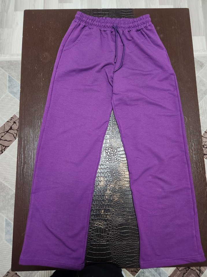 Kadın Mor Rahat Kesim Eşofman Altı - Görsel 2