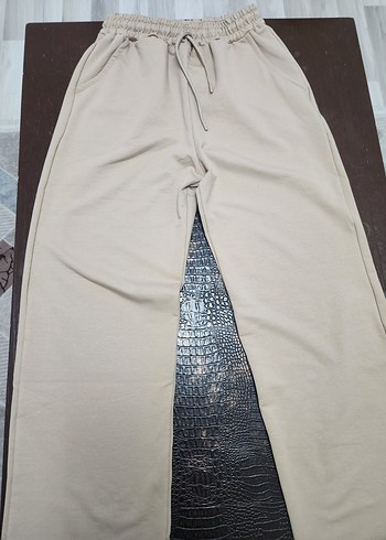 Bej Kadın Kemerli Eşofman Altı - Görsel 7