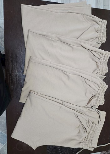 Bej Kadın Kemerli Eşofman Altı - Görsel 10