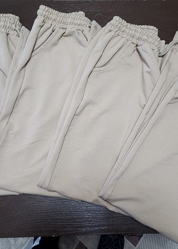 Bej Kadın Kemerli Eşofman Altı - Görsel 9