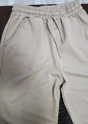 Bej Kadın Kemerli Eşofman Altı - Görsel 8