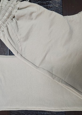 Bej Kadın Kemerli Eşofman Altı - Görsel 6