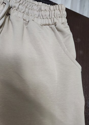 Bej Kadın Kemerli Eşofman Altı - Görsel 3