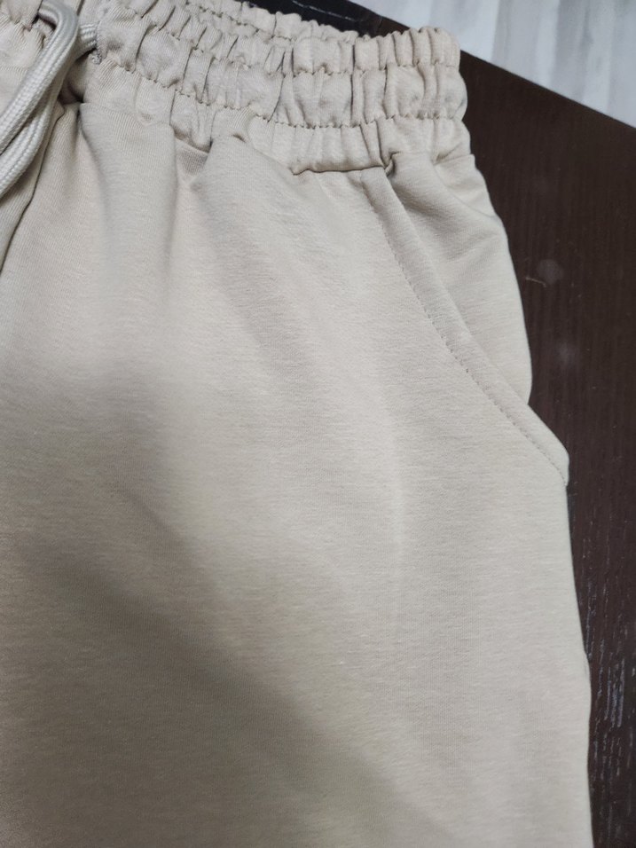 Bej Kadın Kemerli Eşofman Altı - Görsel 3