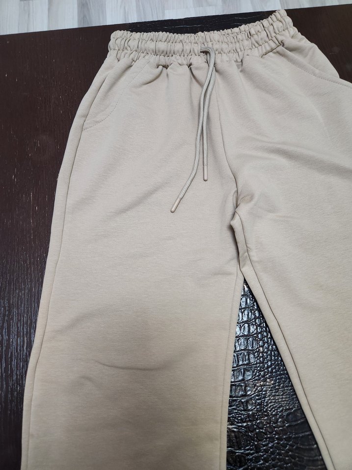 Bej Kadın Kemerli Eşofman Altı - Görsel 4