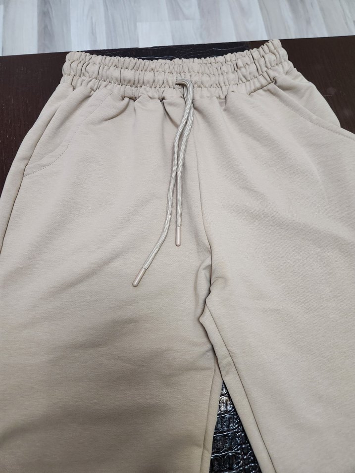 Bej Kadın Kemerli Eşofman Altı - Görsel 2