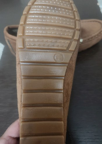 Kahverengi Süet Kadın Dolgu Topuklu Babet Bambi 37 - Görsel 8