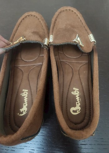 Kahverengi Süet Kadın Dolgu Topuklu Babet Bambi 37 - Görsel 5