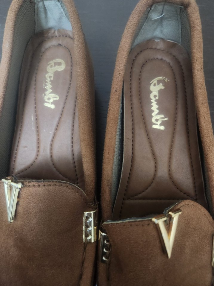 Kahverengi Süet Kadın Dolgu Topuklu Babet Bambi 37 - Görsel 4