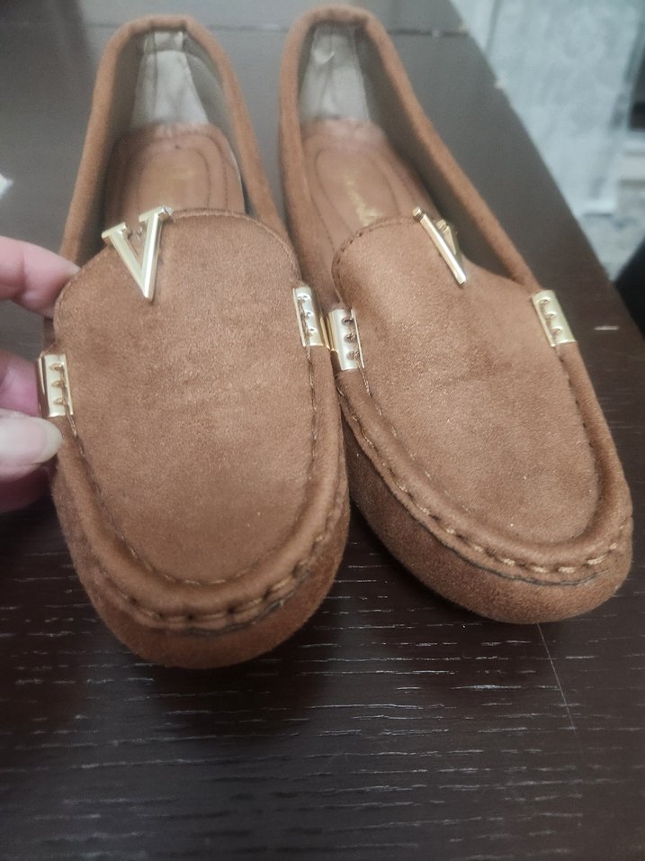 Kahverengi Süet Kadın Dolgu Topuklu Babet Bambi 37 - Görsel 3