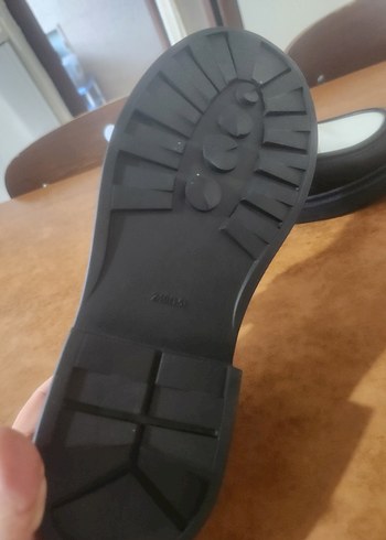 Klasik 37 Siyah Beyaz Tokalı Kadın Loafer - Görsel 11