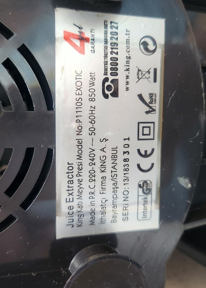 KİNG Sebze Meyve sıkacağı - Görsel 2